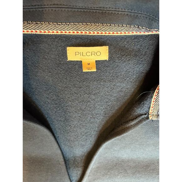 ANTHROPOLOGIE PILCRO Blue Johnny Collar Pullover Roomy Sweatshirt Women's MEDIUM - Picture 10 of 13